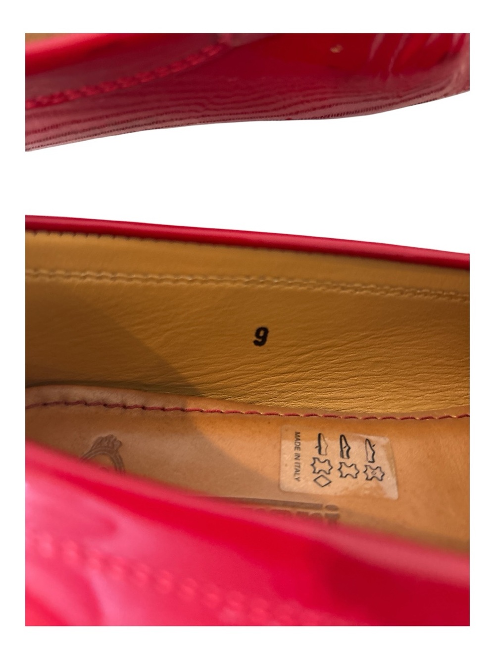 Tod's for Ferrari Gommino Red Patent Leather Driving Moccasins for Women - Picture 5 of 12